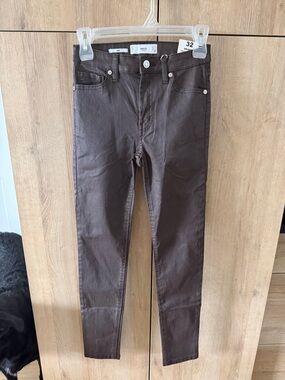 MANGO - Women's Mid Rise Skinny Jeans in Dark Brown